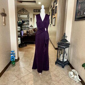 Jessica Howard*Formal Faux Wrap Mermaid Dress w/¾ Sleeved Bolero Jacket*EUC